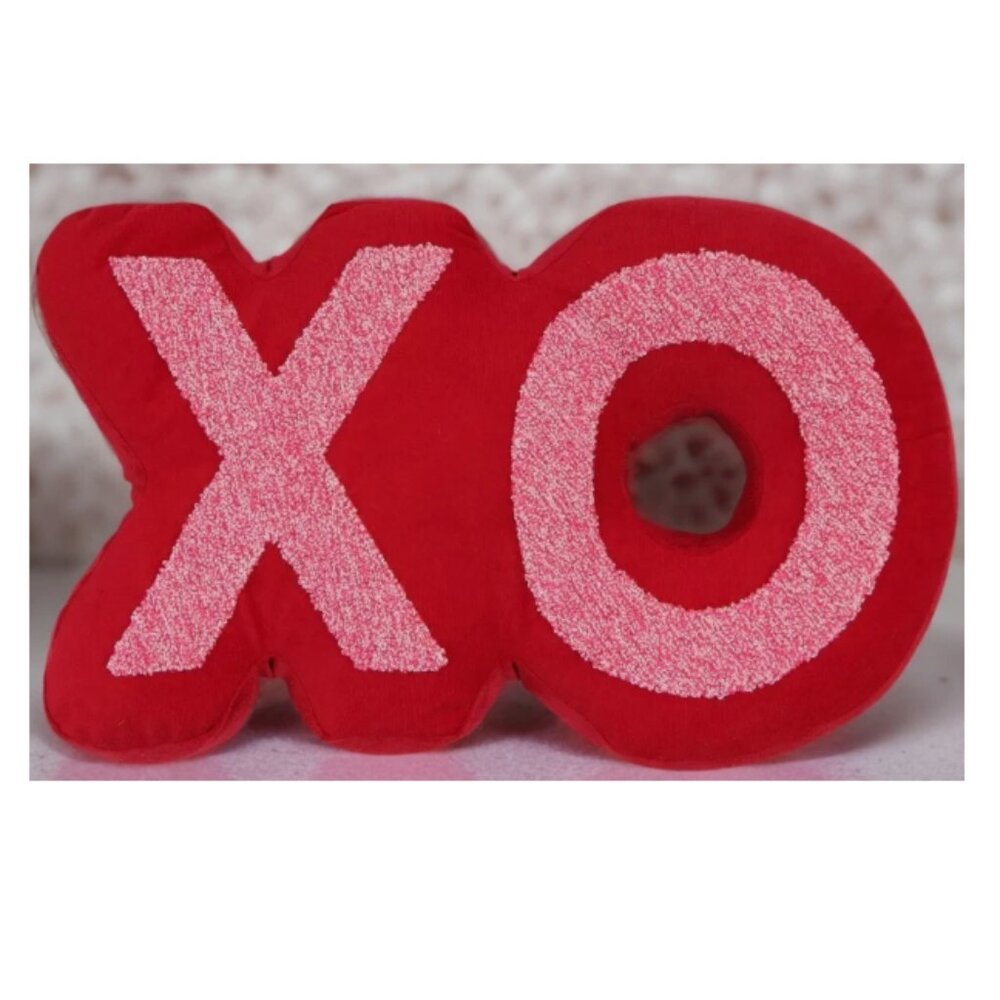 XO Throw Accent Pillow 16x10in Red/Pink NWT Still In Bag Cute Bundle add-on